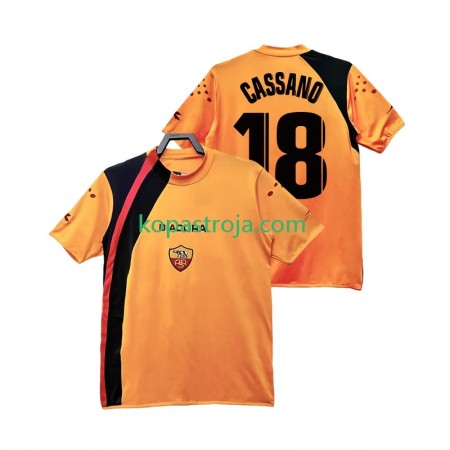 Billiga Fotbollströjor AS Roma CASSANO 18 2006 Retro Hemma tröja 2005 Kortärmad